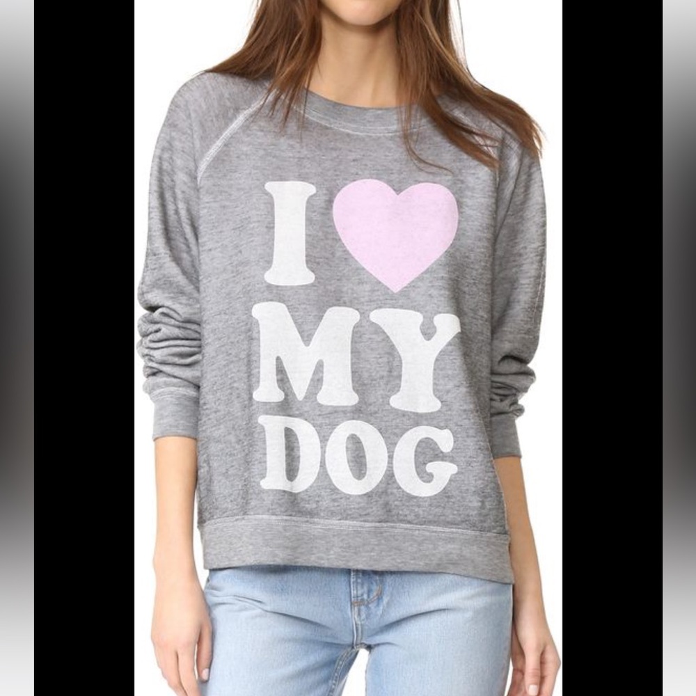 Wildfox Women’s 'I Heart My Dog' Pullover